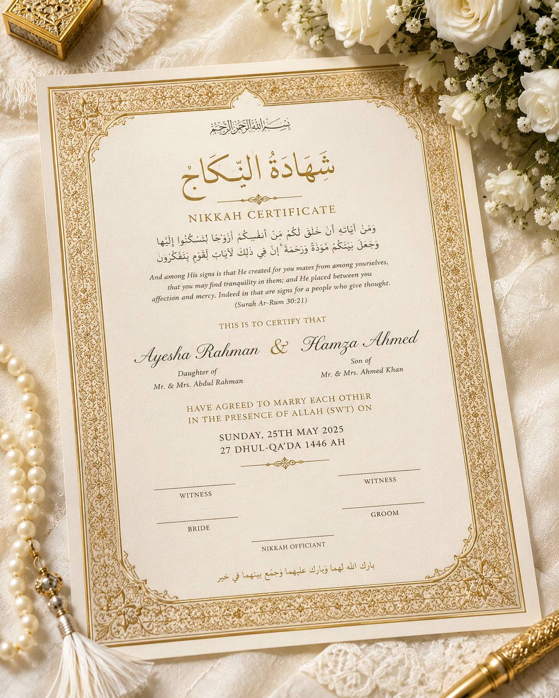 Nikkah Certificates
